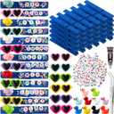 VioraWhite 40 Sets Cheer Pins Spirit Clips Wooden Clothes Pins for Backpacks Mini Resin Ducks 400 Pcs Colored Beads Clothes Pin Decorations for Team Gifts(Multicolor,Fresh)