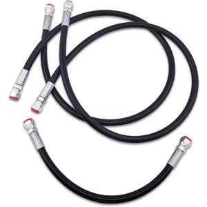 1/4" x 42" and 1/4" x 16" Heavy Duty Snow Plow Hose Kit with 06-FJIC Compatible for Fisher 56591 56592, for Western 56616 56617