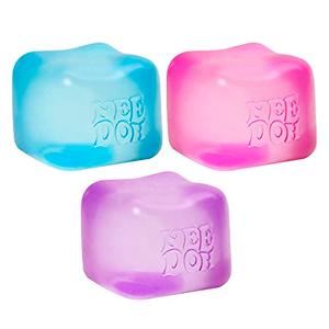 Schylling Needoh Nice Cube Sensory Toy with a Super Solid Squish -3 Pack