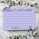 Advice and Wishes Cards, 30 Pieces 4x6 Inches Minimalist Bridal Shower Card, Wedding Advice Cards, Wedding Registry Ideas, Wedding Cards for Bride and Groom, Newlyweds, Bridal Shower-A18 (purple1)