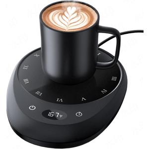 MEION Coffee Mug Warmer for Desk, Coffee Cup Warmer, 4 Temp Settings & 1-12H Timer, Coffee Warmer with Auto Shut Off Smart Gravity Sensor, Beverage & Candle Warmer Coffee Gifts Accessories(Black)