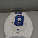 Mayfair Sculptured Shell Toilet Seat, Easy Clean Hinges with Durable Wood Seat, Made in USA, Round, White