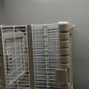 Foldable Dog Crate for Medium Dogs - 28" L Collapsible Dog Kennel No Tools Required with 4 Sides Steel Cage for Dogs Indoor, Portable Carrier with 2 Smooth Wheels for Travel (28.66 x 19.17 x 22.17 in, Beige)