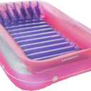 SWIMLINE Suntan Tub, Classic Inflatable Tanning Lounge Float with Adjustable Pillow, 71" Long - Outdoor Floating Lounger for Lake, River, Beach & Swimming Pool, Includes Rope Surround & Repair Patch (Classic (Pink / Purple))