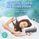 HARBOREST Ice Cube Cooling Pillow for Side Sleepers Memory Foam Side Sleeper Pillow Support Head & Neck for Pain Relief，12"x24"x5"