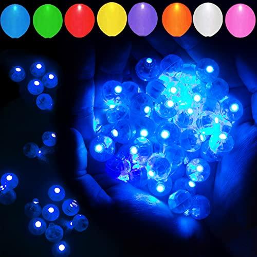 30pcs Blue LED Balloon Light, Round LED Ball Lamp Tiny Led Lighting Decoration for Indoor Outdoor Party Event Fun Wedding Festival Birthday Halloween Christmas Party Supplies