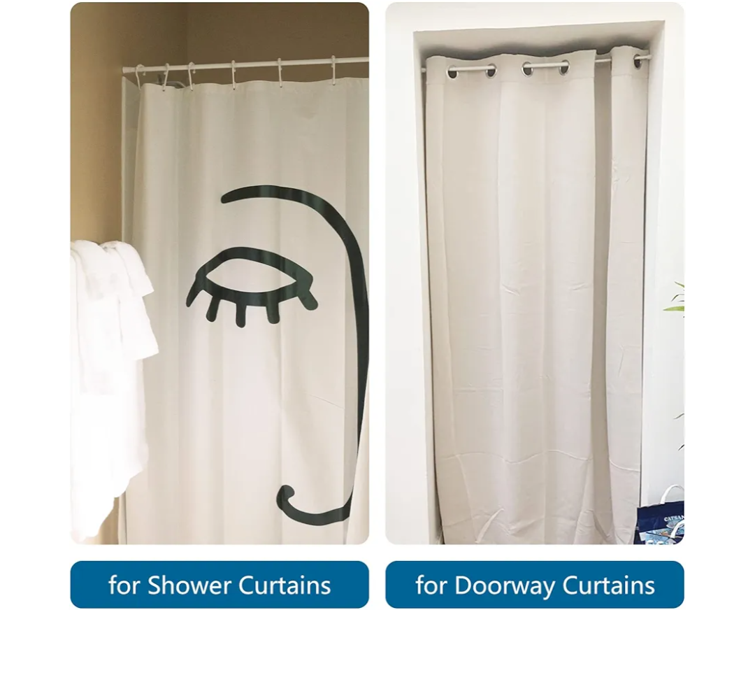 2 Pcs Spring Tension Curtain Rods for Windows 28 to 48 Inch, Bronze Adjustable Extendable Small Tension Rod No Drill, Room Divider Doorway Curtain Tension Rod