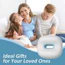 Knee Pillow for Side Sleepers, Memory Foam Leg Pillow for Side Sleeping, Between Legs Pillow for Hip and Back Pain Relief - Side Sleeper Pillow with Breathable Pillowcase and Elastic Strap (Grey & Blue)