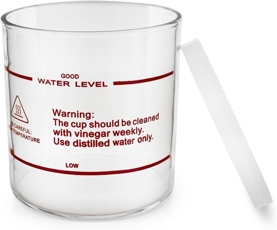 Elitzia Accessories Transparent Glass Steamer Jar Spare Parts of Facial Steamer ETBL1(Height 13cm)