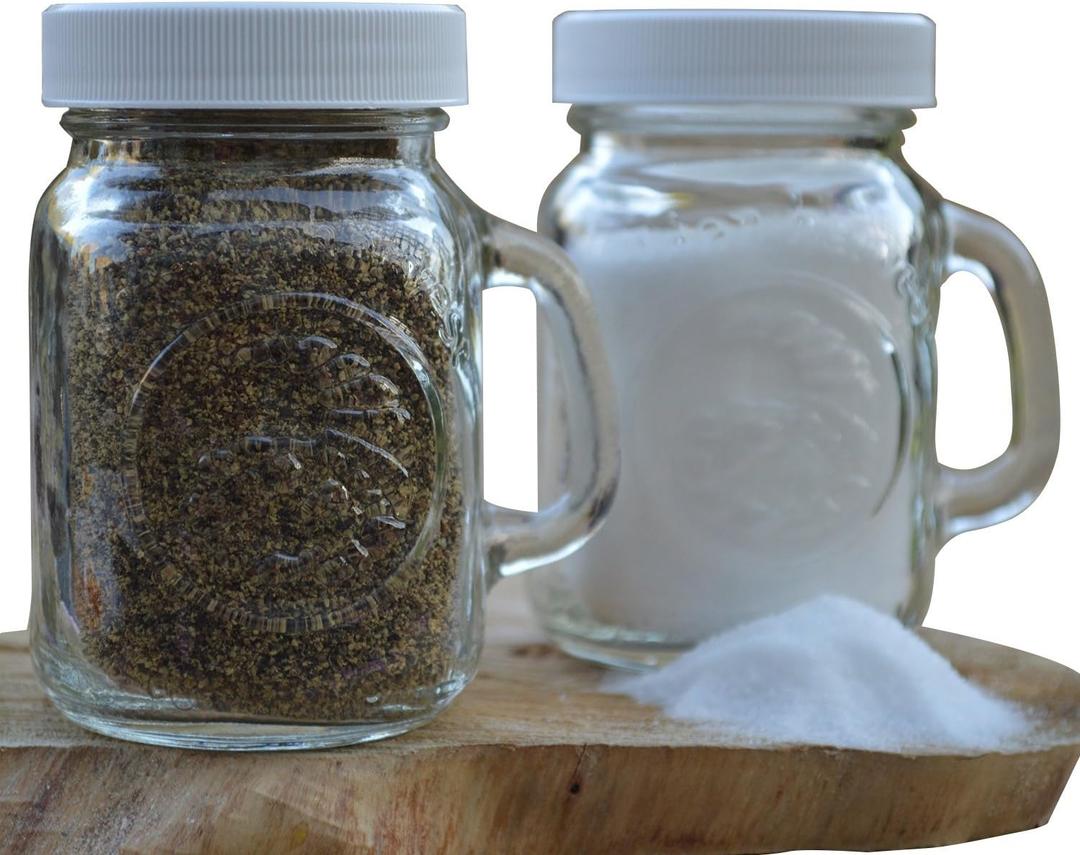 Golden Harvest Ball Mason Jar Glass Salt and Pepper Shakers, Pack Of 2, Clear (8541945186)