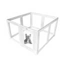 FXW AuraSpace Acrylic Indoor Dog Playpen for Puppies and Small Dogs, 24 Inch, 8 Panels, White