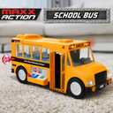 Maxx Action Mega School Bus Toy with Joystick Controls, Real Working Microphone, Lights and Sounds, Sliding Roof, Friction Powered