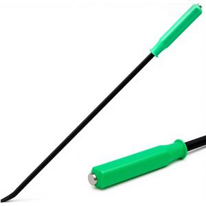 60 Inch Metal Striking Cap Pry Bar Long Heavy Duty Pry Bar with Mechanic's Handle for Positioning Aligning Prying Iron Worker Tools (Green)
