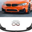 Front Bumper Lip Fit for F82 F83 M4 2014-2019,for 2015-2018 F80 M3 Glossy Black Front Bumper Spoiler Splitter ABS Front Splitter Bumper