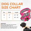 Durable 2-inch AirTag Dog Collar for Medium Dogs  Reflective, Heavy-Duty Metal Buckle, Comfortable Mesh Lining, Includes Patch and AirTag Holder (Pink, Medium: Fit 15" - 18" Neck)