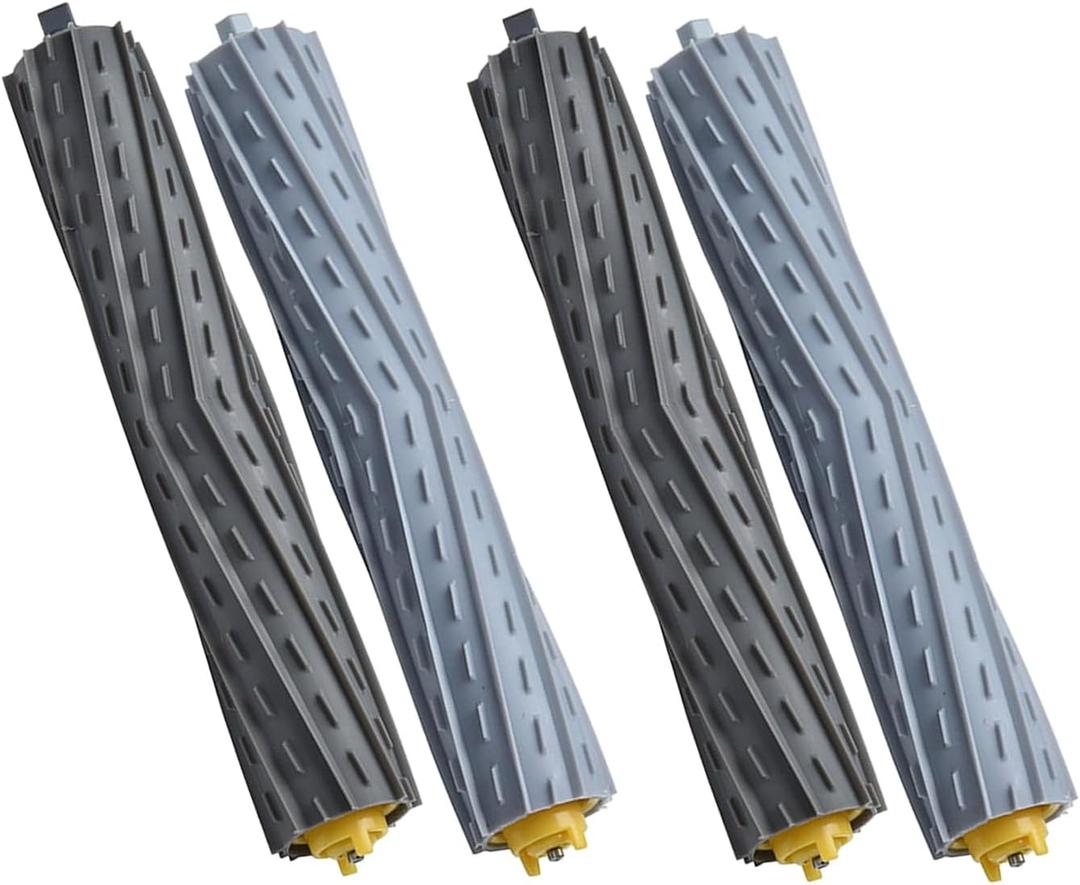 Rubber Roller Brushes,Replacement Parts for irobot Roomba 800 & 900 Series, Roomba 800 850 860 861 866 870 880 890 900 980 985 Vacuum,Roomba Accessories 2 Sets of Debris Extractor