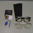 livho High Tech Blue Light Glasses - Advanced 99% Blue Light Blocking Computer Glasses - Anti Eyestrain & UV Glare Protection (*B1 Light Black+clear)