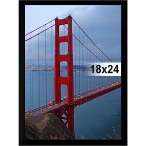 BESCRCL 18x24 Frame Wall Hanging Photo Frame, 18 x 24 Poster Frame Black, 1 Pack