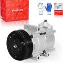 PHOBOOS A/C Compressor with Clutch Compatible with Ford F-150 1997-2006, Ford F-150 Heritage 2004, V6 4.2L. Fast Cooling, Low Noise, Easy Installation, Ref. CO-35112C, 58151