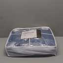 KASENTEX King Size Comforter Set 3 Piece,Seersucker Breathable Fabric,Lightweight Fluffy Down Alternative,Box Stitch Quilting, All Season Machine Washable with 2 Pillow Shams, Navy Blue