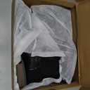 IXU Cowboy Boots For Men Square Toe Ankle Boots Western Chelsea Boot Casual Dress Slip On Men Shoes (9.5 Wide, Black)