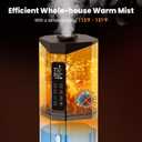 Humidifiers for Bedroom - GloryAir 2.38Gal/9L Top Fill Warm & Cool Mist Humidifier for Large Room 750ft with Auto Mode 7-Color Light, Humidistat, Quiet Humidifier for Plants Baby Adults Home & Office