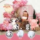 Gemscream 4 Pcs Large Pink Farm Animals Decorations 22.4 Inch Cute Animal Cutouts Cartoon Backdrop for Farm Birthday Party Supplies Baby Shower Decorations Photo Booth Props Gifts
