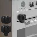 2 Pack Updated Oven Door Lock, Childproof Oven Front Lock, 3M VHB Adhesive, Easy to Install & Use Durable and Heat-Resistant Material no Tools Need or Drill (Black)