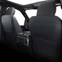 Covertopia F150 Faux Leather Seat Covers, Custom fit 2015-2024 2025 Ford F150 SuperCrew, and 2017-2024 2025 F250 F350 F450 Super Duty Crew Cab(Full Set, Black)