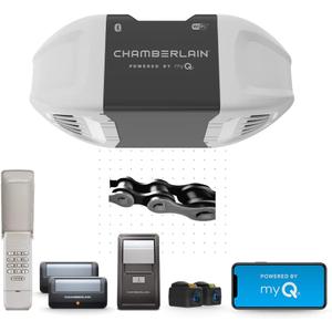 Chamberlain C2405 MYQ Smart Garage Door Opener, Chain Drive, 1/2-HP Motor, Dual Light - Quantity 1 Chamberlain C2405 MYQ Smart Garage Door Opener, Chain Drive, 1/2-HP Motor, Dual Light - Quantity 1