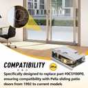 0C5Y00P0 Sliding Patio Door Rollers (2-Pack) | Compatible with P-Ella/Pella Doors | 1-1/2" Steel Ball Bearing, Adjustable Height Replacement