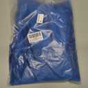 LAGSHIAN Women's Summer V Neck Sleeveless Bodycon Ruched Irregular Hem Cocktail Party Satin Flowy Maxi Dress (Blue, L)