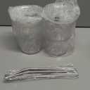 Iced Coffee Cups With Lids and Straws 2 Pcs, 16 OZ Unbreakable Glasses Drinking Set,Clear Plastic Cups Reusable Iced Coffee Tumbler with Lid and Straw, To Go Coffee Cups Dishwasher Safe