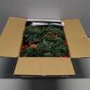 Joiedomi 9Ft Christmas Garland Prelit with Lights, 100 Warm White LED, 27 Pine Cones, 27 Red Berries for Home & Office Christmas Indoor and Outdoor Decorations (Battery Powered, not Included)