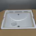 Undermount Bathroom Sink Rectangle, Hugsleek Interior Bowl Size 18 x 13 inch White Porcelain Ceramic Vessel Sink Under Counter Exterior Size 20x15in Rectangular Bath Sink Basin Lavatory Fireclay