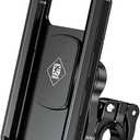 360 Universal Bike Holder Bike Motorcycle Holder 5.5-6.8 inch Mobile Stand Shockproof Bracket GPS Clip (Black)