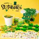 2 x 163Pcs St. Patrick's Day Accessories Party Favor Set, Tattoo Stickers, Necklaces, Bracelets, Shamrock Glasses, lucky Coins for Irish Party Supplies