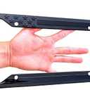TACTILIAN American Flag License Plate Frame - Subdued 3D Embossed USA Flag in Black Gloss on Matte Finish for Car, Truck or SUV (Gloss on Matte Black)