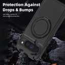 Magnetic Case Designed for Google Pixel 10 Pro XL Premium PU Leather 360 Degree Rotatable Ring Stand Kickstand Rugged Shockproof Phone Cover for Pixel 10 Pro XL (Black)