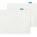 Biloban Organic Cotton Toddler Pillowcase 2 Pack, (Pillowcase Only) Kids Pillowcase for Sleeping Fit Pillow Sized 13"x 18" or 14"x19", Envelope Travel Pillowcases for Girl Boy, Cream