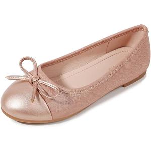 Girls Dress Shoes Cute Bow Flower Girls Slide Slip-on Ballerina Shoes Wedding Party Fashion Flats Children 3