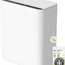 EKO Brio 10L/2.6 Gallon Motion Sensor Trash Can, Automatic Touchless Bathroom Garbage Bin, Waterproof Smart Trash Can for Kitchen, Bedroom, and Office, White