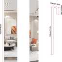ANYHI 65"x13.8" Full Length Mirror Over the Door Hang/Wall Mounted, White | Aluminum Alloy Frame, 2 Hooks, HD Glass, Easy Install, Full Body Mirrors for Bedroom, Living Room, Entryway, Dressing Room