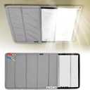 RVINGPRO Magnetic RV Skylight Shade 16"x25", Double-Side Foldable RV Vent Blackout Shade, Reflective RV Skylight Shade Cover for Inside Camper, with Storage Bag, Sliver Grey