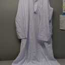 Men's Muslim Clothes Islamic Thobe Middle Eastern Kaftan Dress Abaya Dubai Arab Robes (Large)