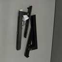 304 Stainless Steel Microwave Shelf Wall Mount,Microwave mounting kit, Foldable, 8 x 8.5 inches, Set of 2 (Black)
