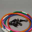 Weewooday 5 Pcs Light up Dog Collars Silicone LED Lighted Dog Collar for Night Walking Rechargeable Glow in The Dark Puppy Safety Necklaces with 3 Glowing Modes for Small Medium Large Puppies