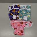 Pet Soft Washable Female Diapers (3 Pack) Female Dog Diapers, Comfort Reusable Doggy Diapers for Girl Dog in Period Heat, Cute Flower (Small: 10''-14'')