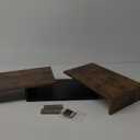 Simple Houseware Desk Dual Monitor Stand Riser with Drawer, Rustic Brown