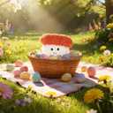 Apricot Lamb Sushi Plush Food Plushies Stuffed Animals for Kids, Soft Cute Plush Toys for Baby Girl and Boy, Fluffy Salmon Sushi